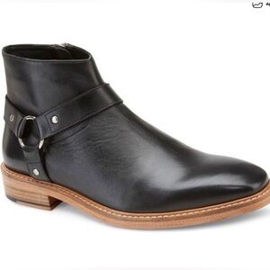 Vintage Foundry Men’s Wyatt Mid Top Black Leather Boots size 10